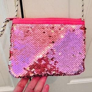 Crewcuts Pink Iridescent Sequin Crossbody Pouch